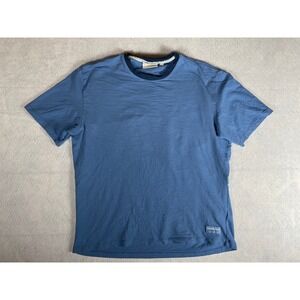 Scotch Soda Amsterdam Men's Blue Waffle‎ Textured Crew Neck T Shirt Size L